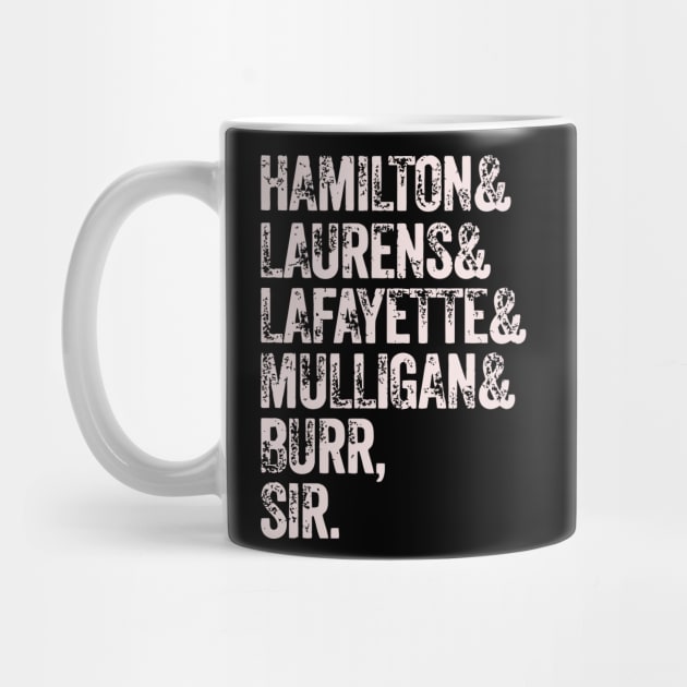 Laurens Lafayette Mulligan Hamilton Burr by tanambos